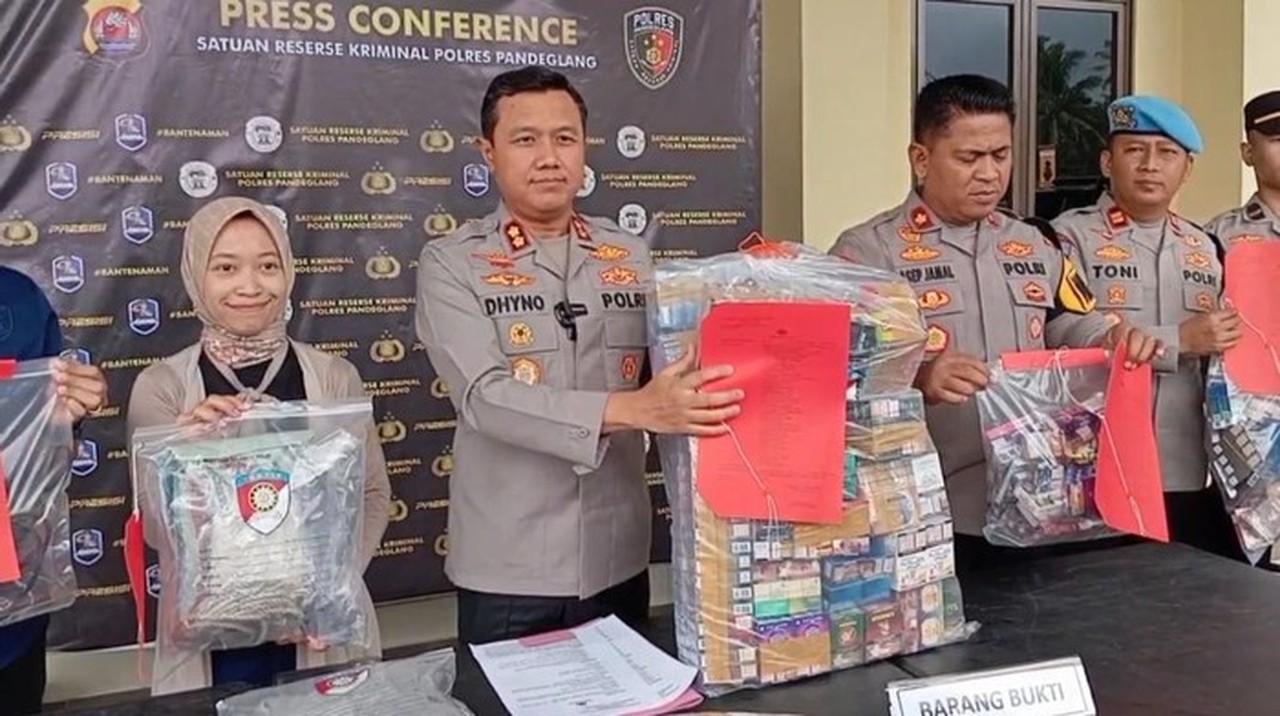 Polres Pandeglang Bekuk 7 Perampok Spesialis Minimarket, Ratusan Bungkus Rokok Disita