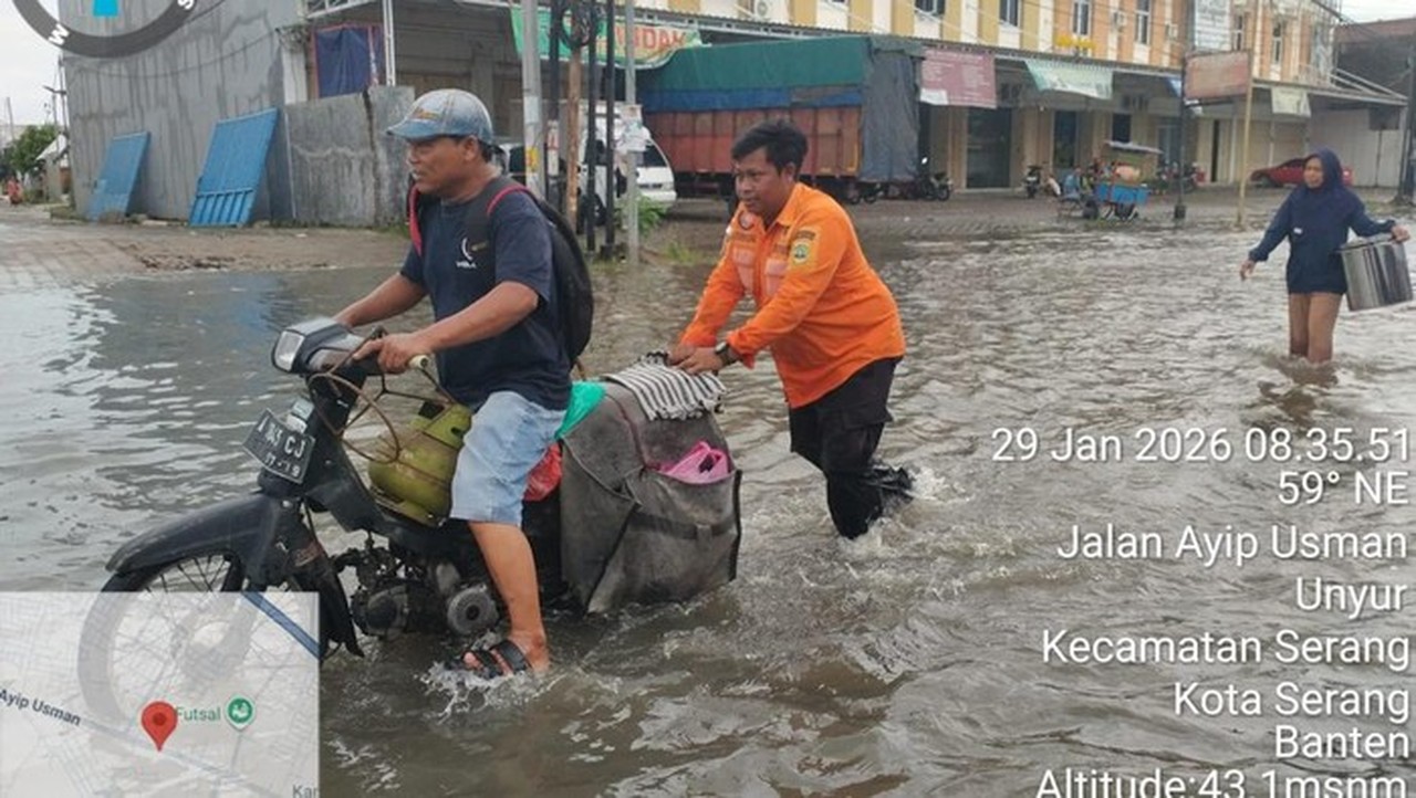 Banjir Landa Kota Serang, 330 Rumah Terendam dan Ribuan Warga Terdampak