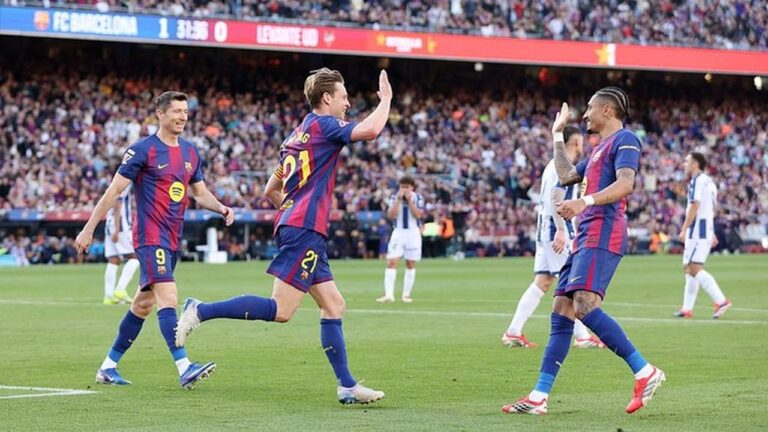 Barcelona Gusur Real Madrid dari Puncak Klasemen LaLiga Usai Kalahkan Levante 3-0